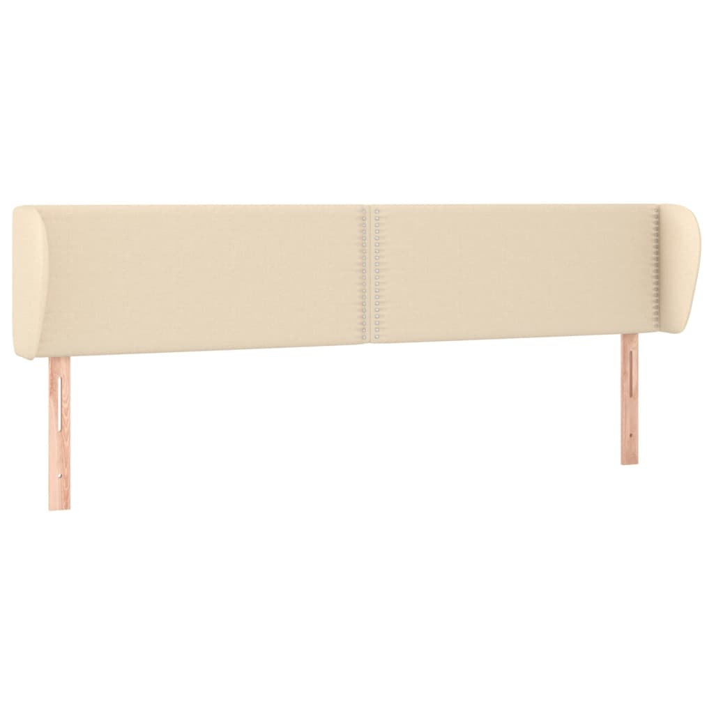 Testiera ad Orecchio Crema 203x23x78/88 cm in Tessuto