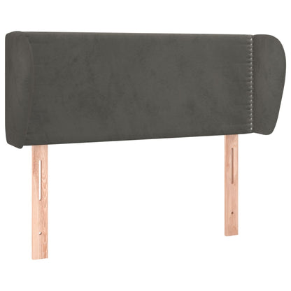 Testiera ad Orecchio Grigio Scuro 83x23x78/88 cm in Velluto