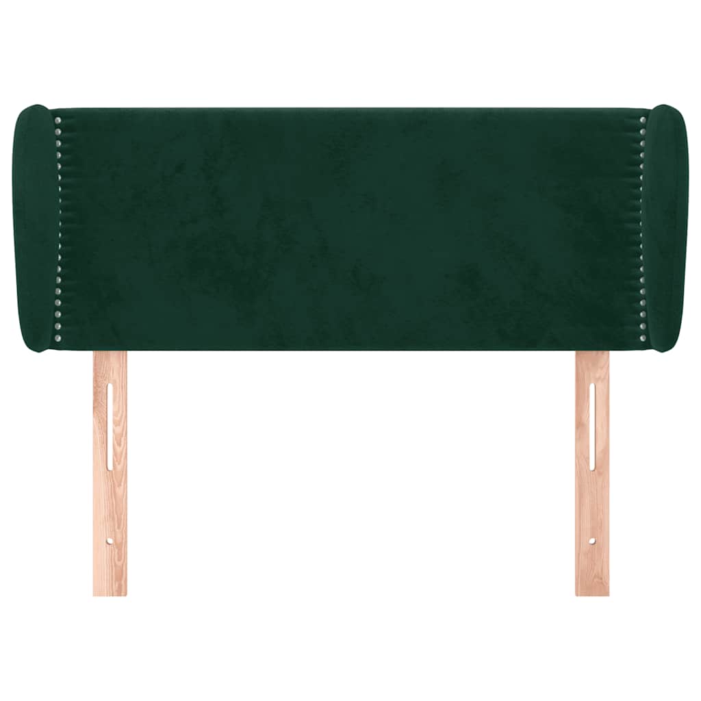 Testiera ad Orecchio Verde Scuro 83x23x78/88 cm in Velluto
