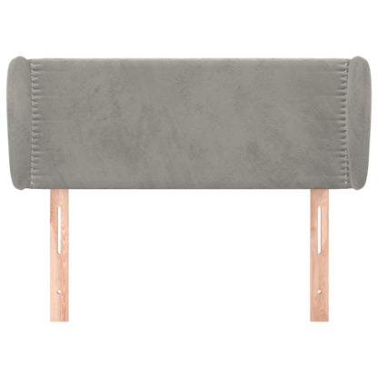 Testiera ad Orecchio Grigio Chiaro 93x23x78/88 cm in Velluto