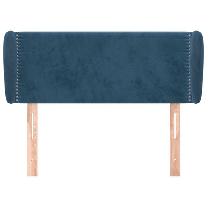 Testiera ad Orecchio Blu Scuro 93x23x78/88 cm in Velluto