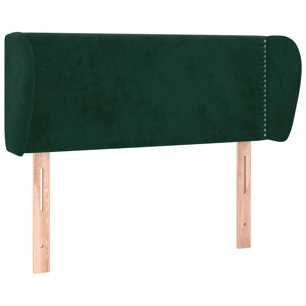 Testiera ad Orecchio Verde Scuro 103x23x78/88 cm in Velluto