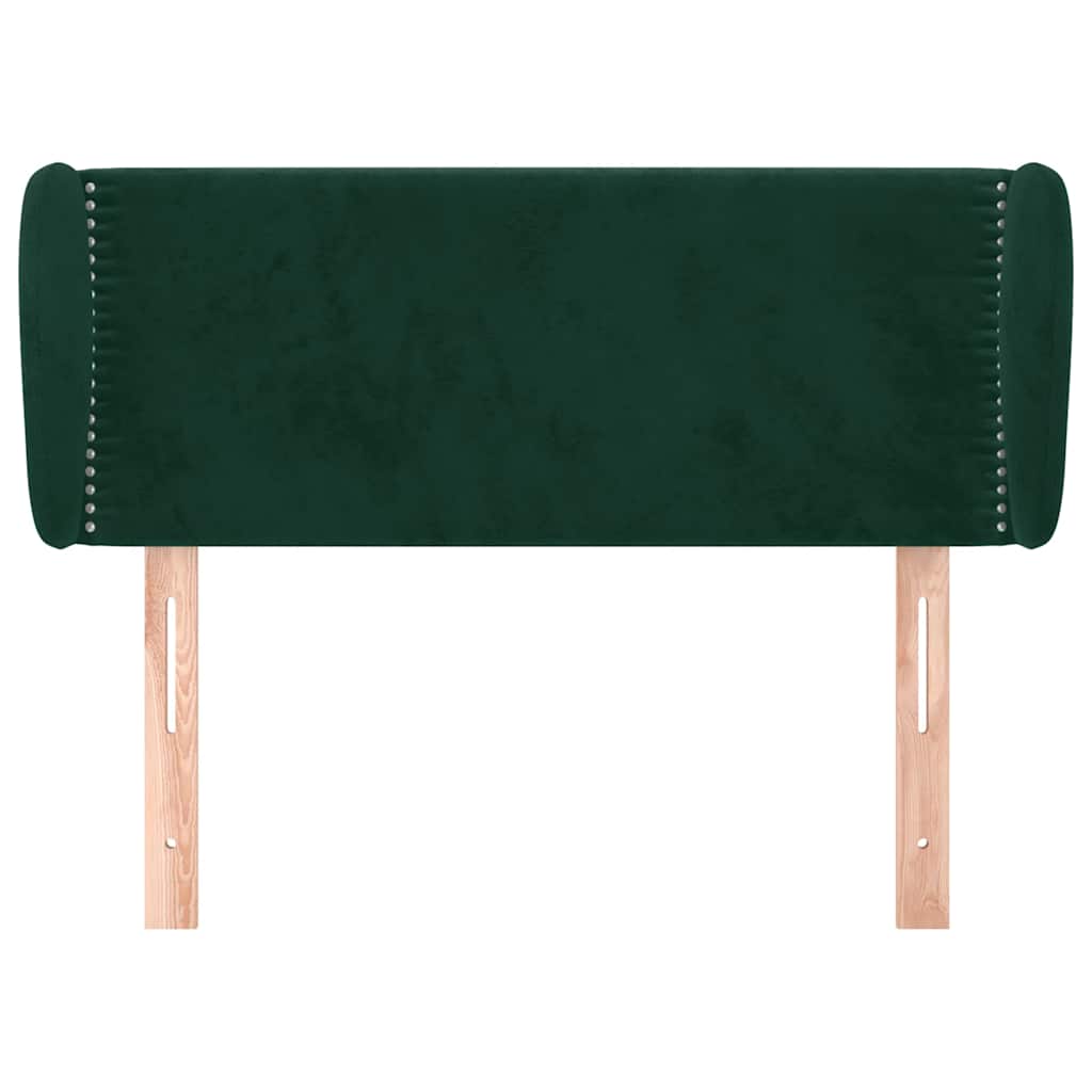 Testiera ad Orecchio Verde Scuro 103x23x78/88 cm in Velluto