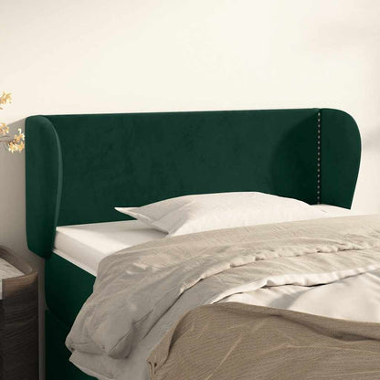 Testiera ad Orecchio Verde Scuro 103x23x78/88 cm in Velluto
