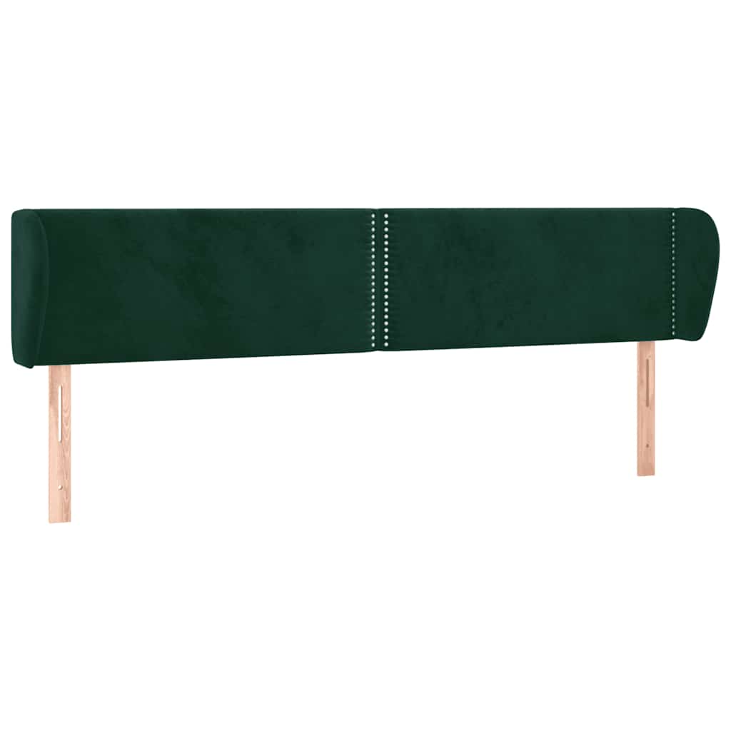 Testiera ad Orecchio Verde Scuro 183x23x78/88 cm in Velluto