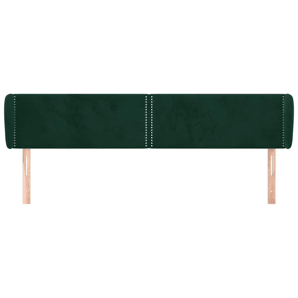 Testiera ad Orecchio Verde Scuro 183x23x78/88 cm in Velluto