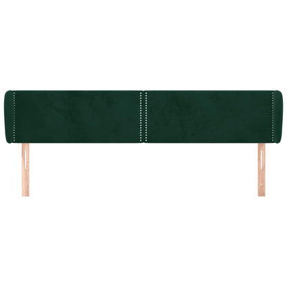 Testiera ad Orecchio Verde Scuro 183x23x78/88 cm in Velluto