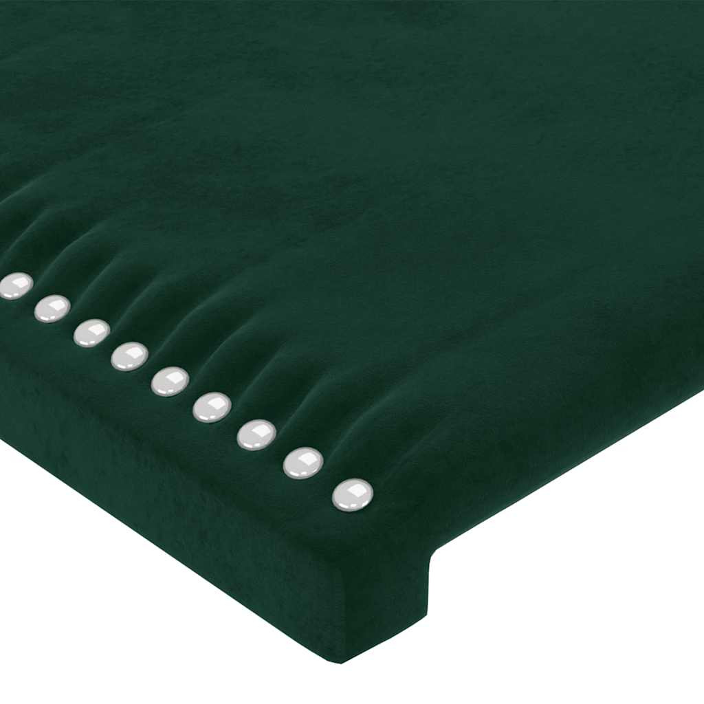 Testiera ad Orecchio Verde Scuro 183x23x78/88 cm in Velluto