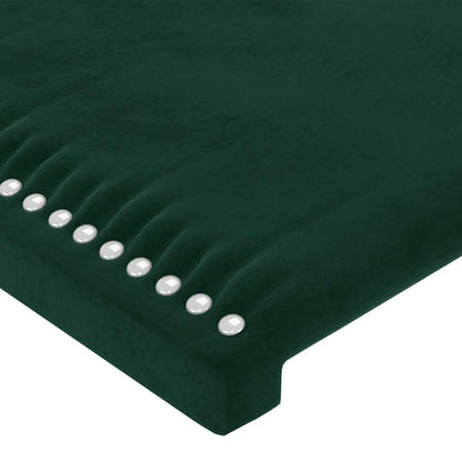 Testiera ad Orecchio Verde Scuro 183x23x78/88 cm in Velluto