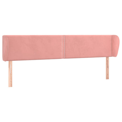 Testiera ad Orecchio Rosa 203x23x78/88 cm in Velluto