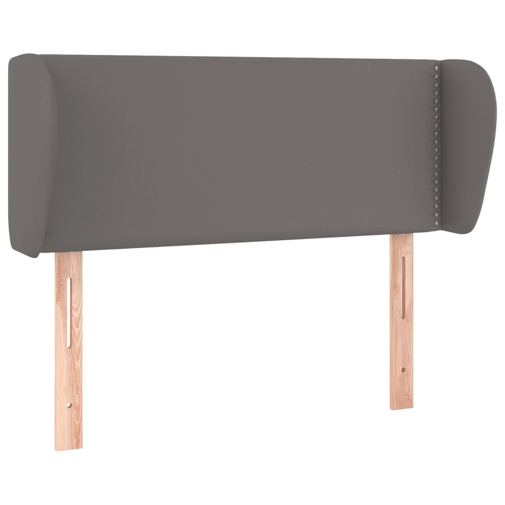 Testiera ad Orecchio Grigia 83x23x78/88 cm in Similpelle