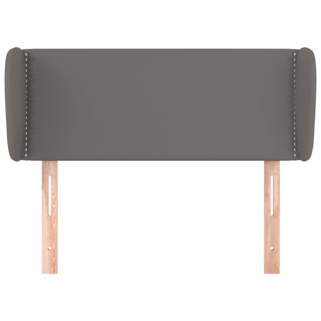 Testiera ad Orecchio Grigia 83x23x78/88 cm in Similpelle