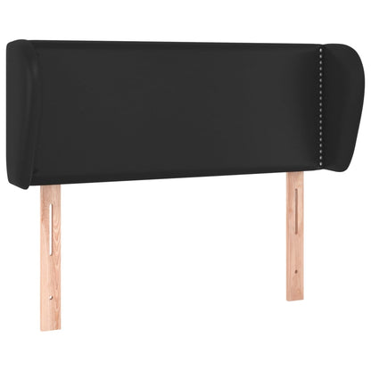 Testiera ad Orecchio Nera 93x23x78/88 cm in Similpelle