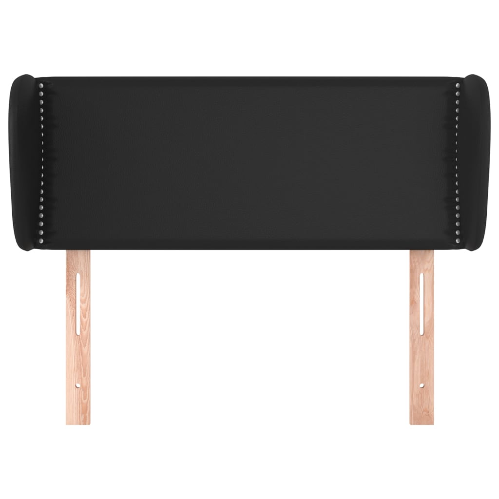 Testiera ad Orecchio Nera 93x23x78/88 cm in Similpelle