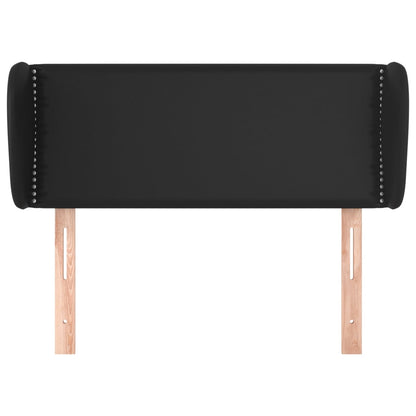 Testiera ad Orecchio Nera 93x23x78/88 cm in Similpelle