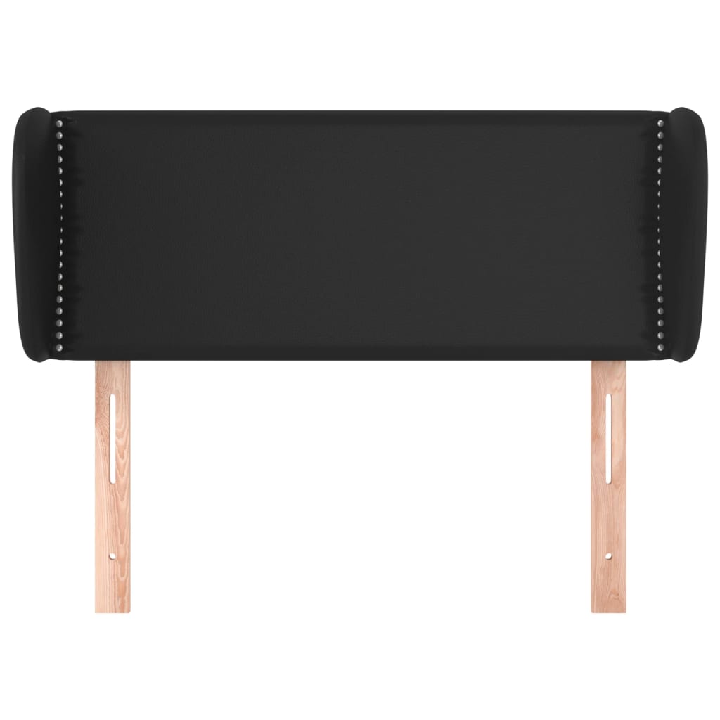 Testiera ad Orecchio Nera 103x23x78/88 cm in Similpelle