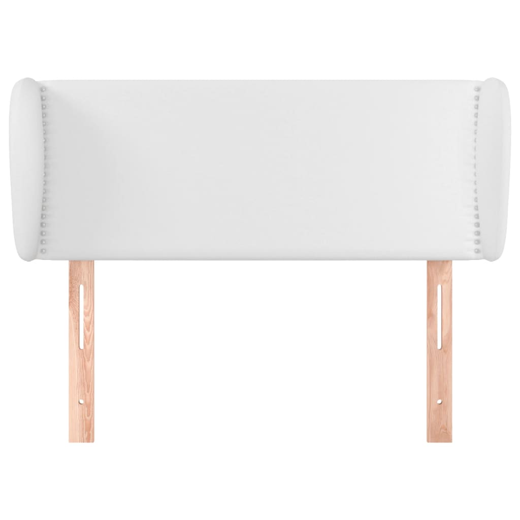 Testiera ad Orecchio Bianca 103x23x78/88 cm in Similpelle