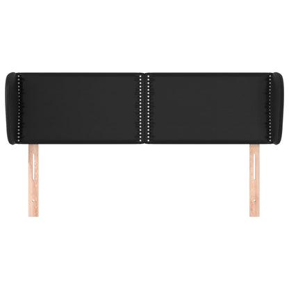 Testiera ad Orecchio Nera 147x23x78/88 cm in Similpelle