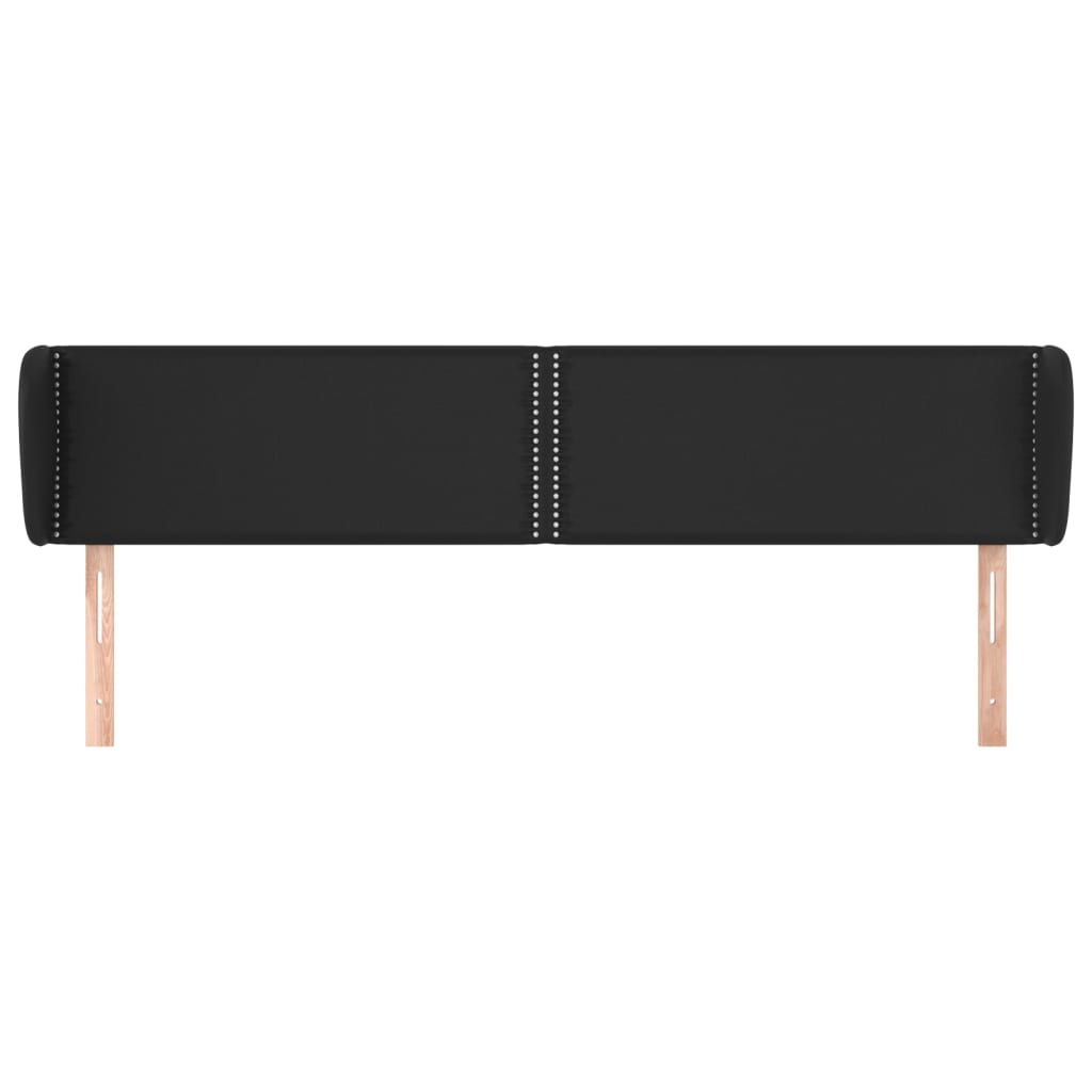 Testiera ad Orecchio Nera 163x23x78/88 cm in Similpelle