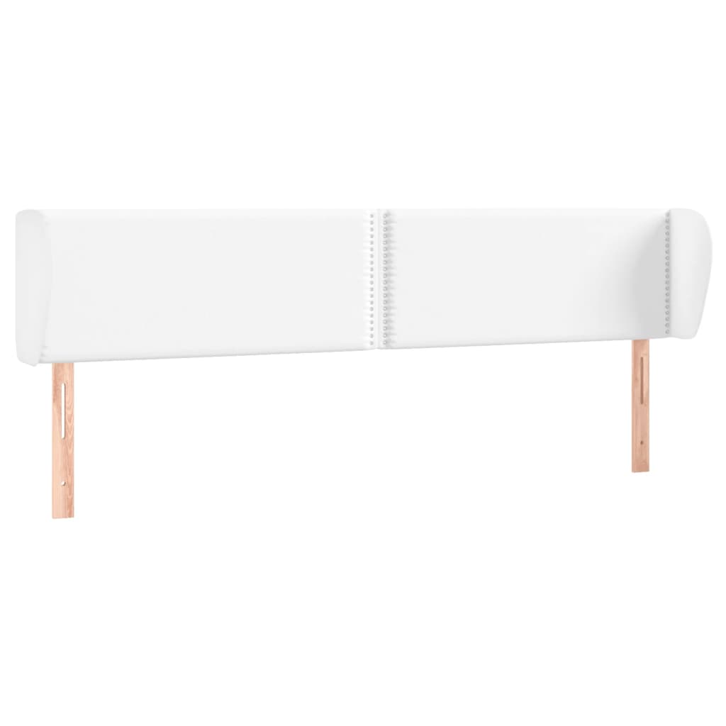 Testiera ad Orecchio Bianca 163x23x78/88cm in Similpelle