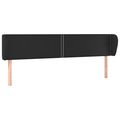 Testiera ad Orecchio Nera 183x23x78/88 cm in Similpelle