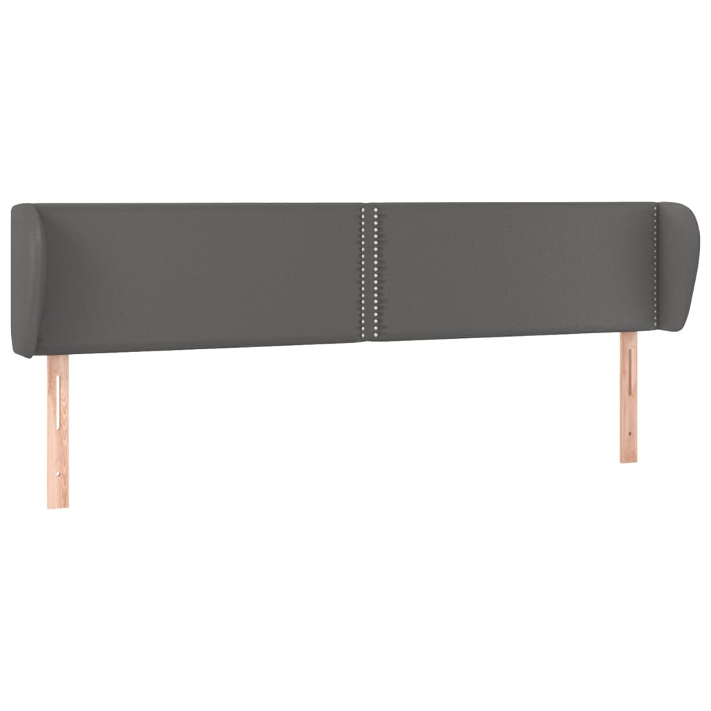 Testiera ad Orecchio Grigio 183x23x78/88 cm in Similpelle