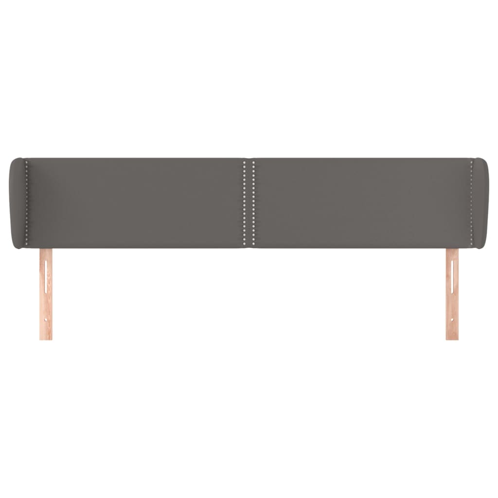 Testiera ad Orecchio Grigio 183x23x78/88 cm in Similpelle