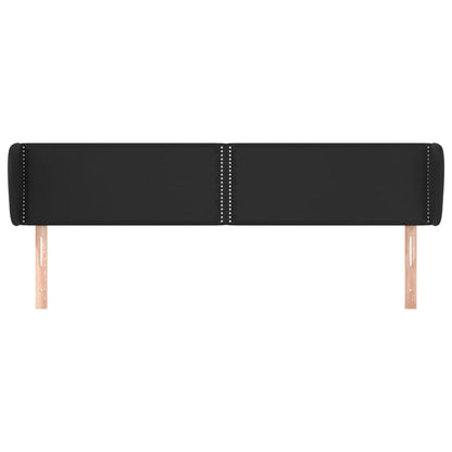 Testiera ad Orecchio Nera 203x23x78/88 cm in Similpelle