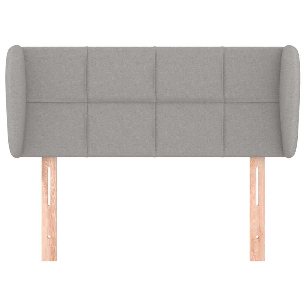 Testiera ad Orecchio Grigio Chiaro 93x23x78/88 cm in Tessuto