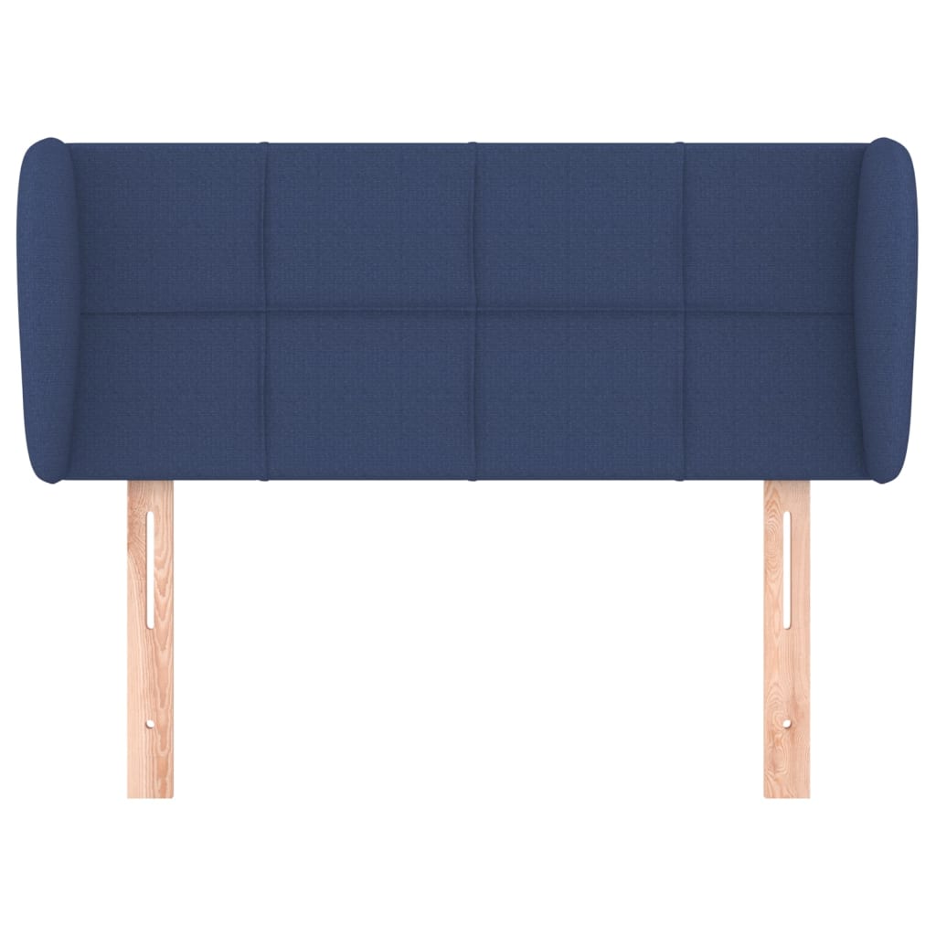Testiera ad Orecchio Blu 93x23x78/88 cm in Tessuto