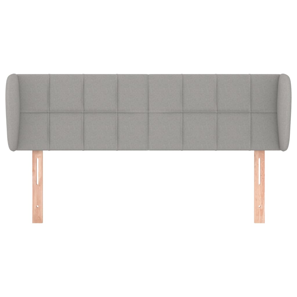 Testiera ad Orecchio Grigio Chiaro 147x23x78/88 cm in Tessuto