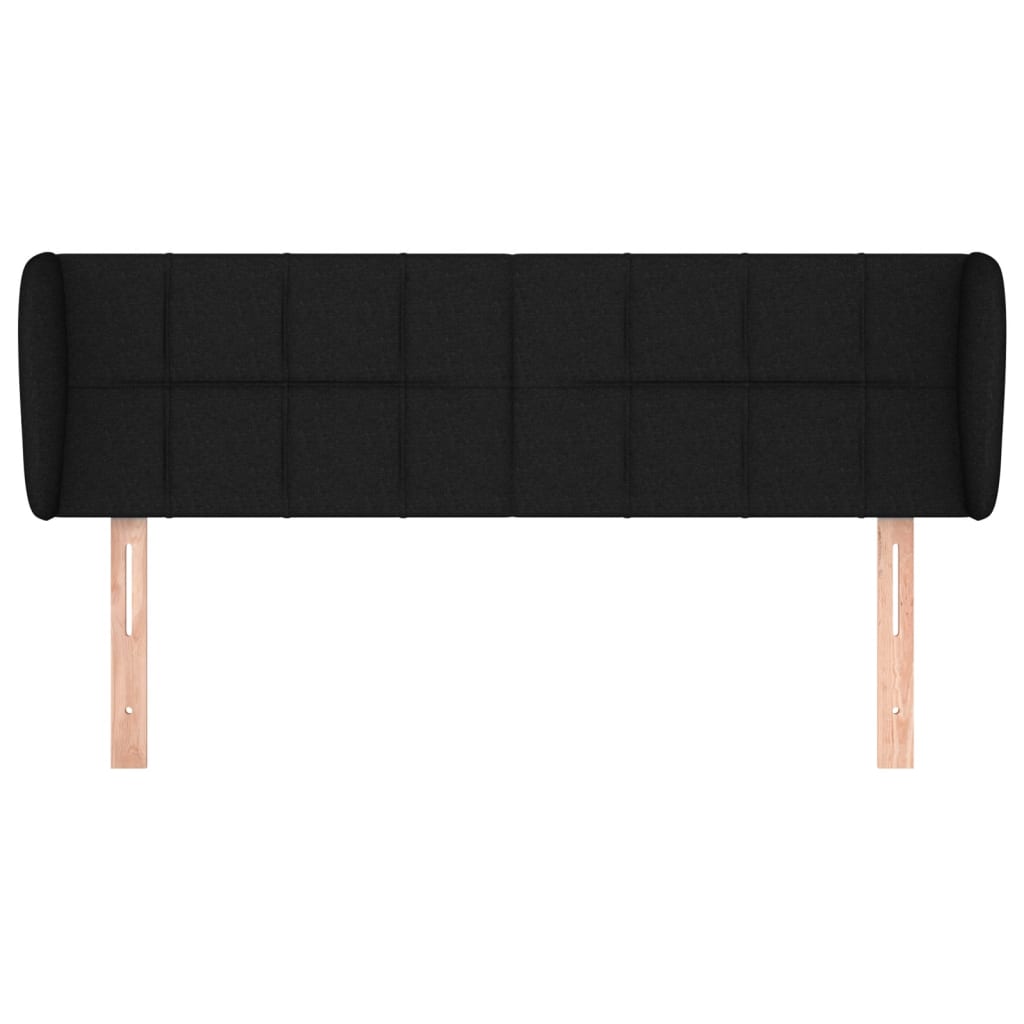 Testiera ad Orecchio Nera 147x23x78/88 cm in Tessuto