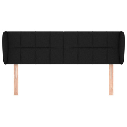 Testiera ad Orecchio Nera 147x23x78/88 cm in Tessuto