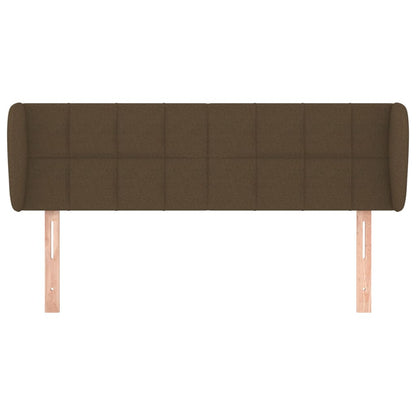 Testiera ad Orecchio Marrone Scuro 147x23x78/88 cm in Tessuto