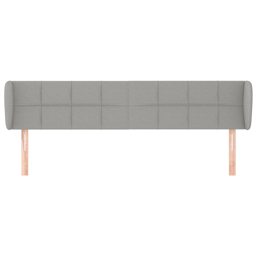 Testiera ad Orecchio Grigio Chiaro 163x23x78/88 cm in Tessuto