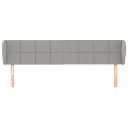 Testiera ad Orecchio Grigio Chiaro 163x23x78/88 cm in Tessuto