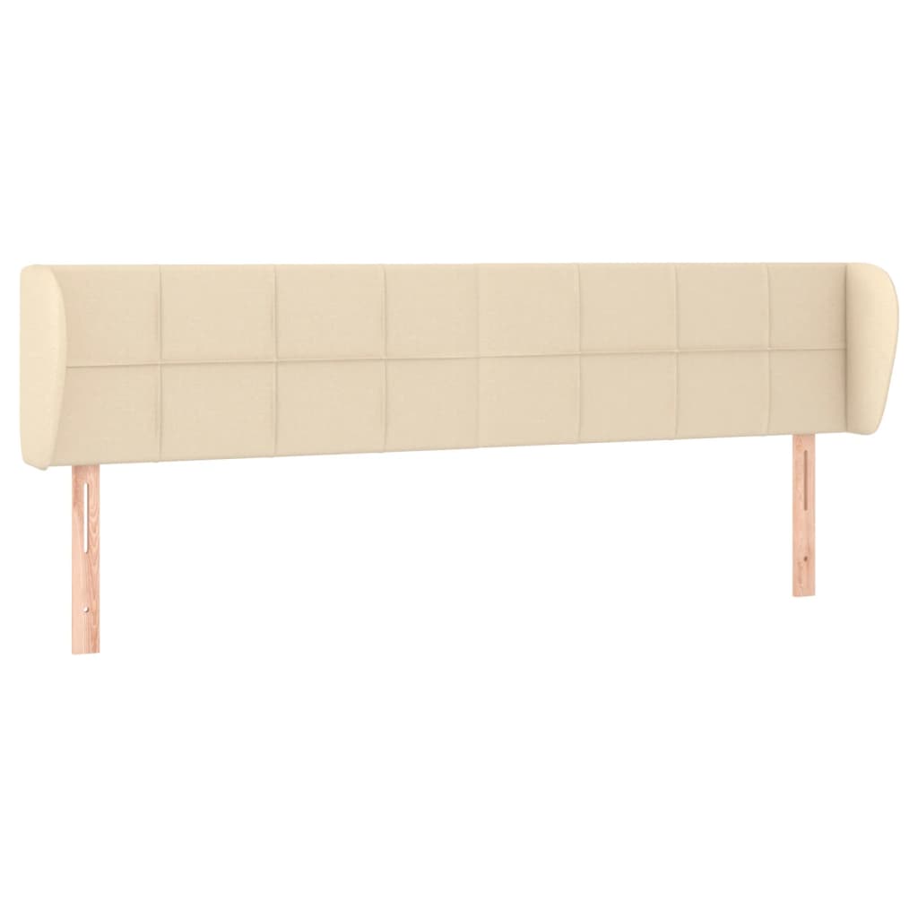 Testiera ad Orecchio Crema 163x23x78/88 cm in Tessuto