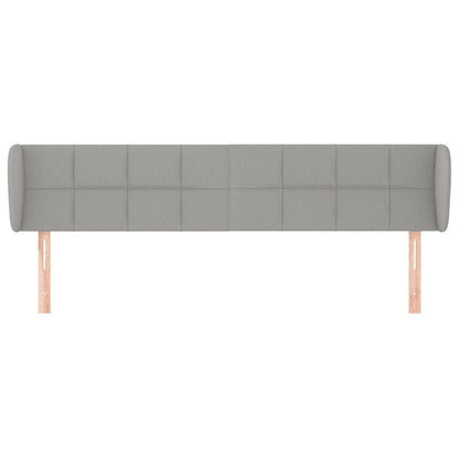 Testiera ad Orecchio Grigio Chiaro 183x23x78/88 cm in Tessuto