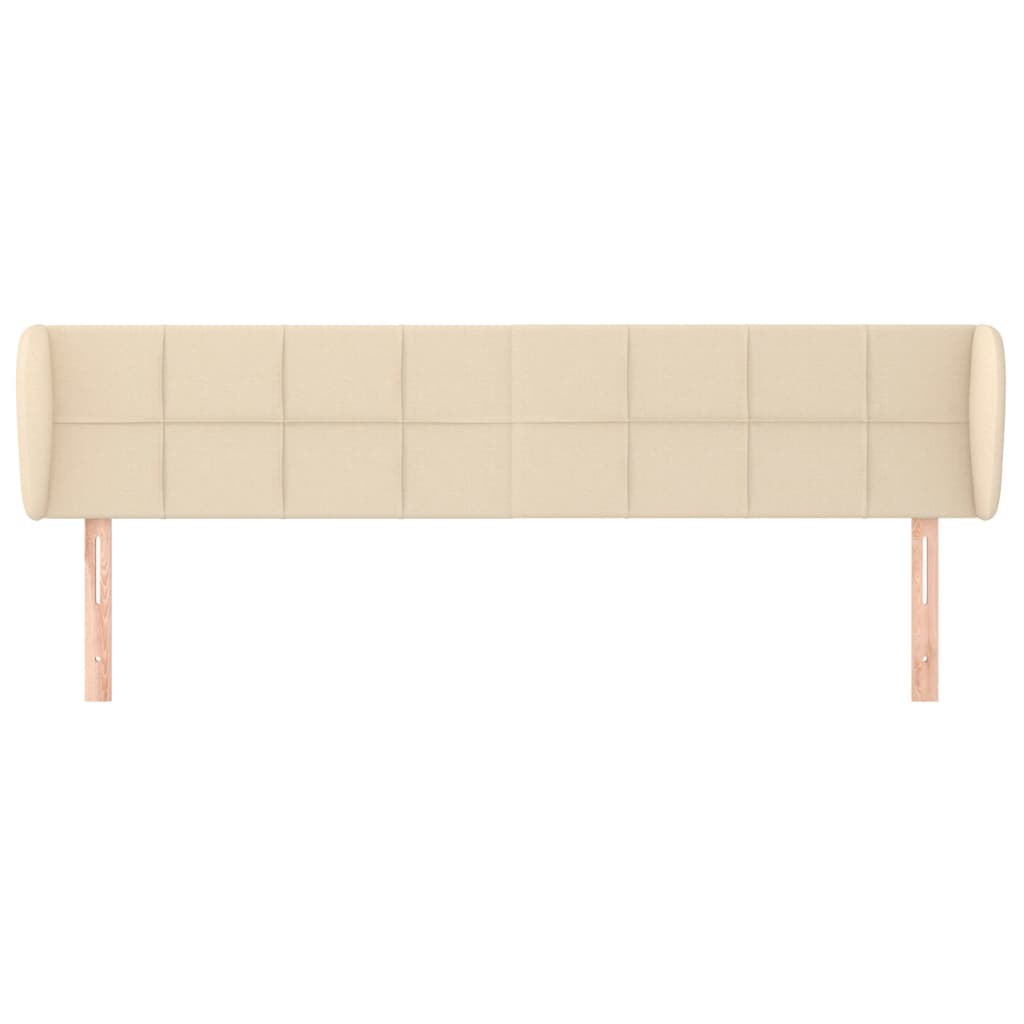 Testiera ad Orecchio Crema 183x23x78/88 cm in Tessuto