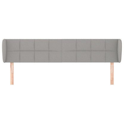 Testiera ad Orecchio Grigio Chiaro 203x23x78/88 cm in Tessuto