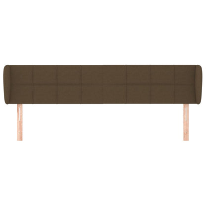 Testiera ad Orecchio Marrone Scuro 203x23x78/88 cm in Tessuto