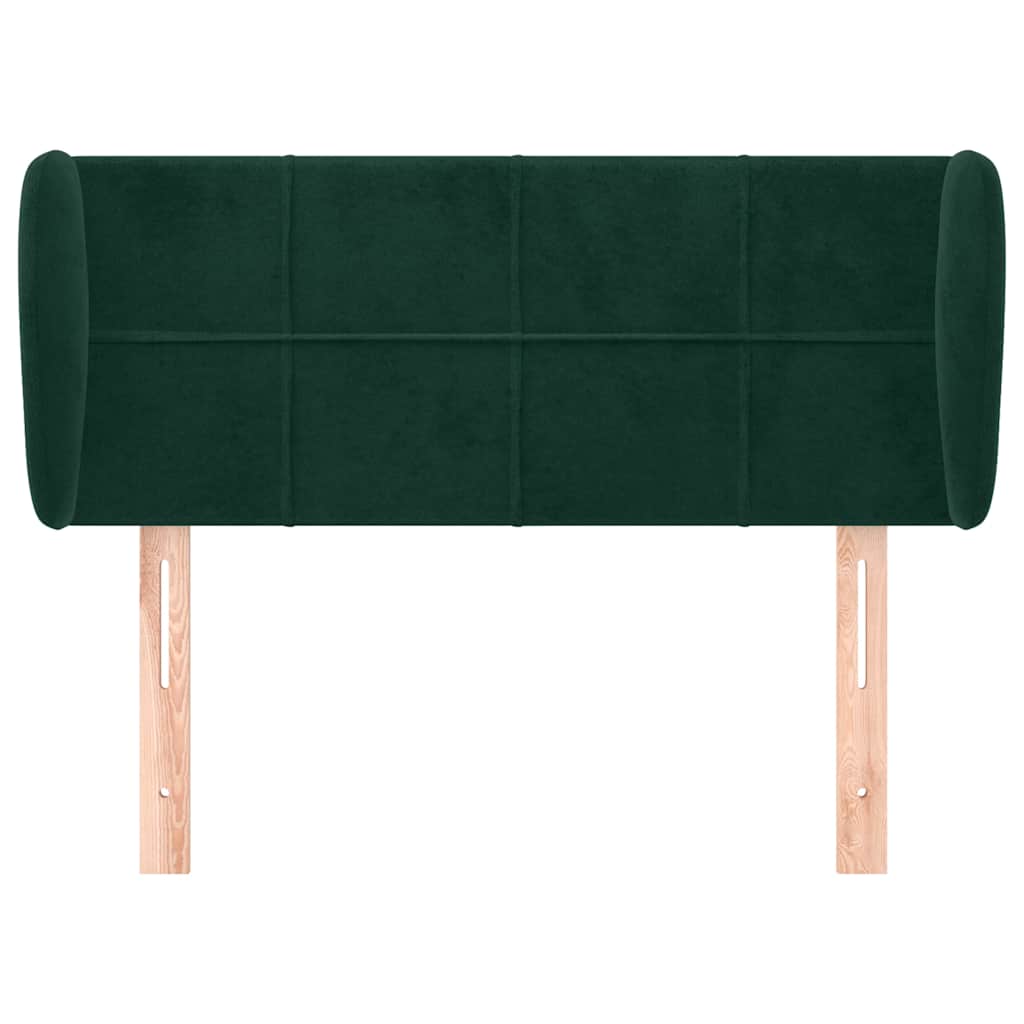 Testiera ad Orecchio Verde Scuro 83x23x78/88 cm in Velluto
