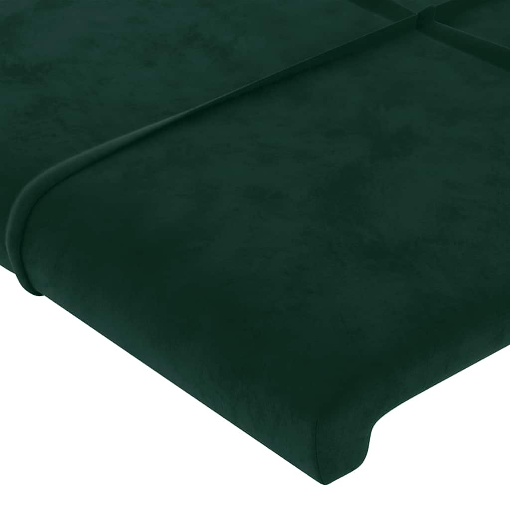 Testiera ad Orecchio Verde Scuro 83x23x78/88 cm in Velluto