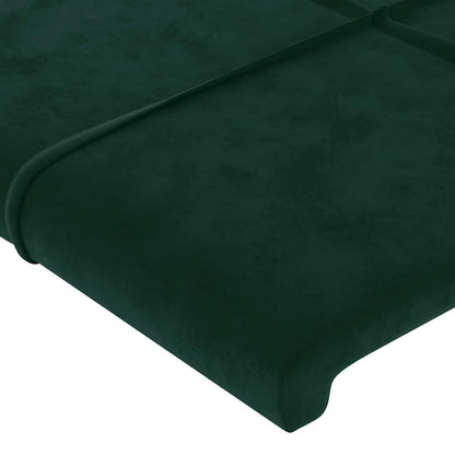 Testiera ad Orecchio Verde Scuro 83x23x78/88 cm in Velluto