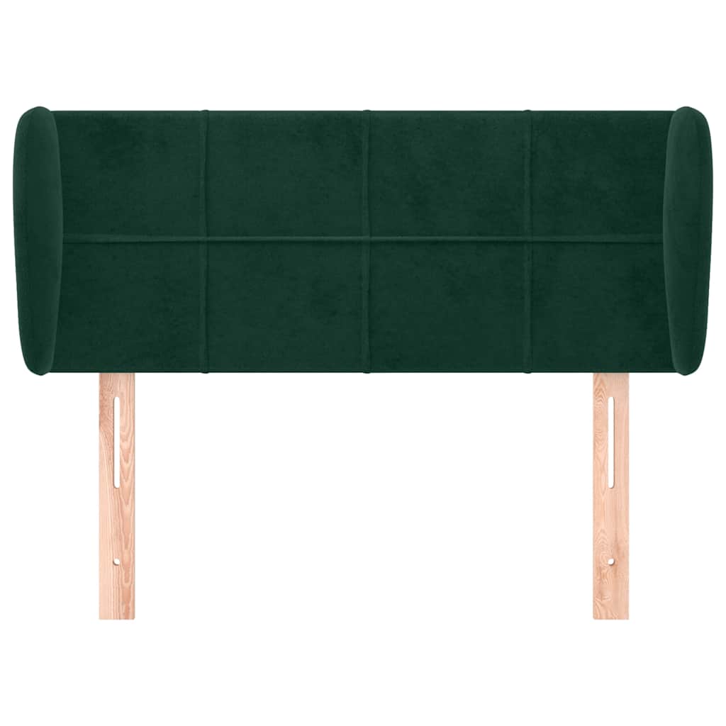 Testiera ad Orecchio Verde Scuro 93x23x78/88 cm in Velluto