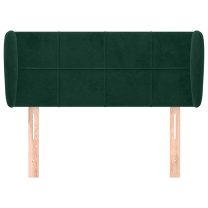 Testiera ad Orecchio Verde Scuro 93x23x78/88 cm in Velluto