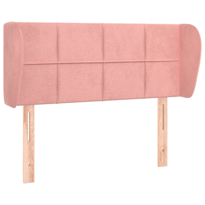 Testiera ad Orecchio Rosa 103x23x78/88 cm in Velluto