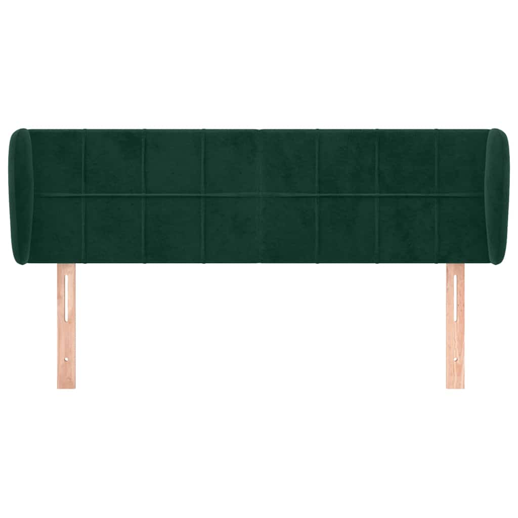 Testiera ad Orecchio Verde Scuro 147x23x78/88 cm in Velluto