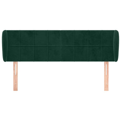 Testiera ad Orecchio Verde Scuro 147x23x78/88 cm in Velluto
