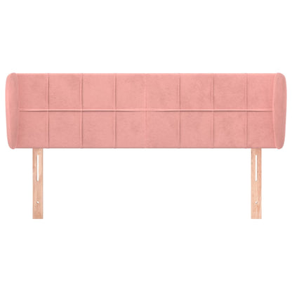 Testiera ad Orecchio Rosa 147x23x78/88 cm in Velluto